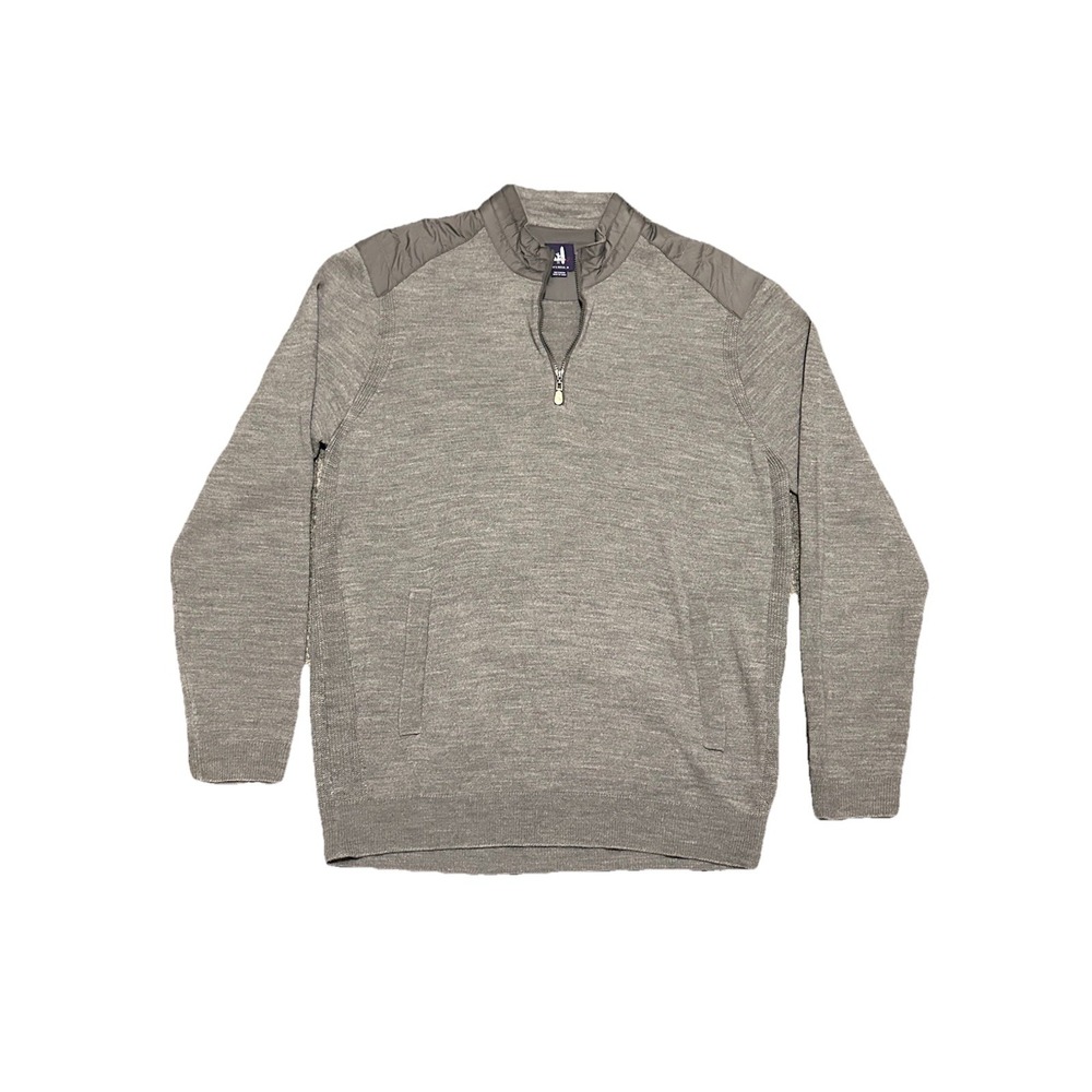 Johnnie-O Sweater Men Size Medium 1/4 Zip Outdoor‎ Merino Wool Mock Neck Preppy